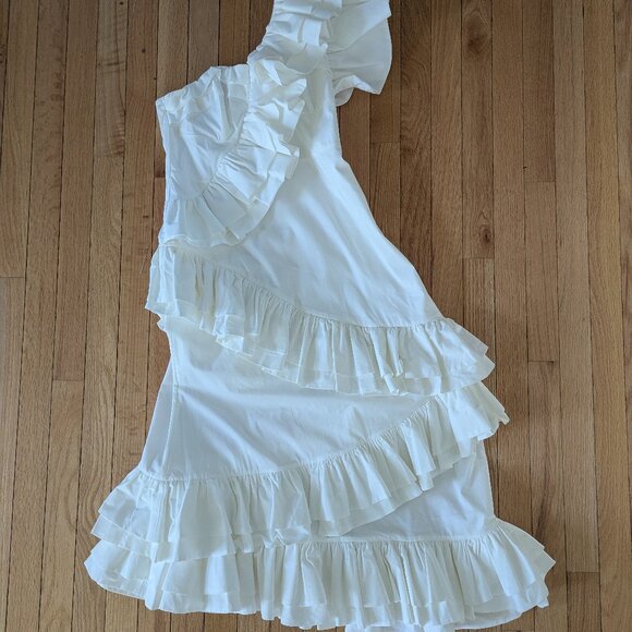 NWT CeliaB White Ruffle Dress from Anthropologie - Picture 2 of 4